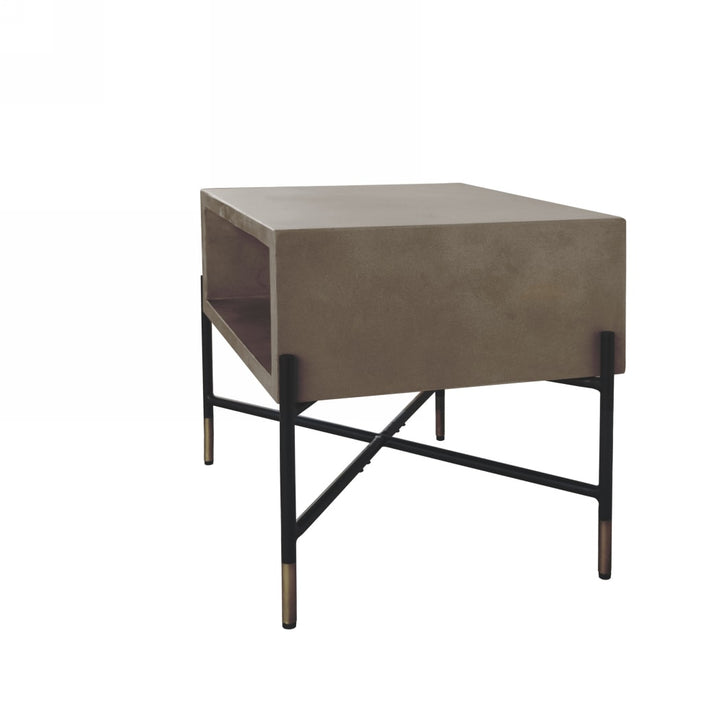 Modrest Walker Modern Concrete & Metal Coffee Table - MONAVILLA