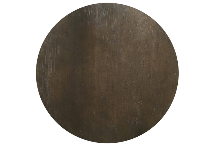Modrest Marie Modern Concrete & Brown Oak Round Coffee Table - MONAVILLA