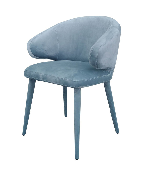 Modrest Salem Modern Blue Grey Fabric Dining Chair - MONAVILLA