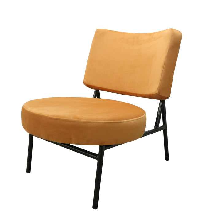 Modrest Sami Modern Orange Velvet Accent Chair - MONAVILLA