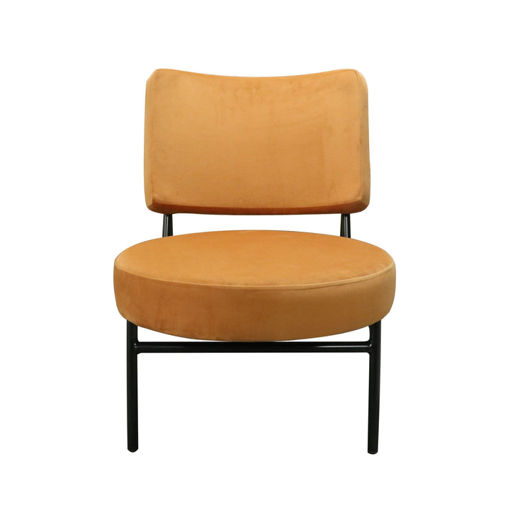 Modrest Sami Modern Orange Velvet Accent Chair - MONAVILLA