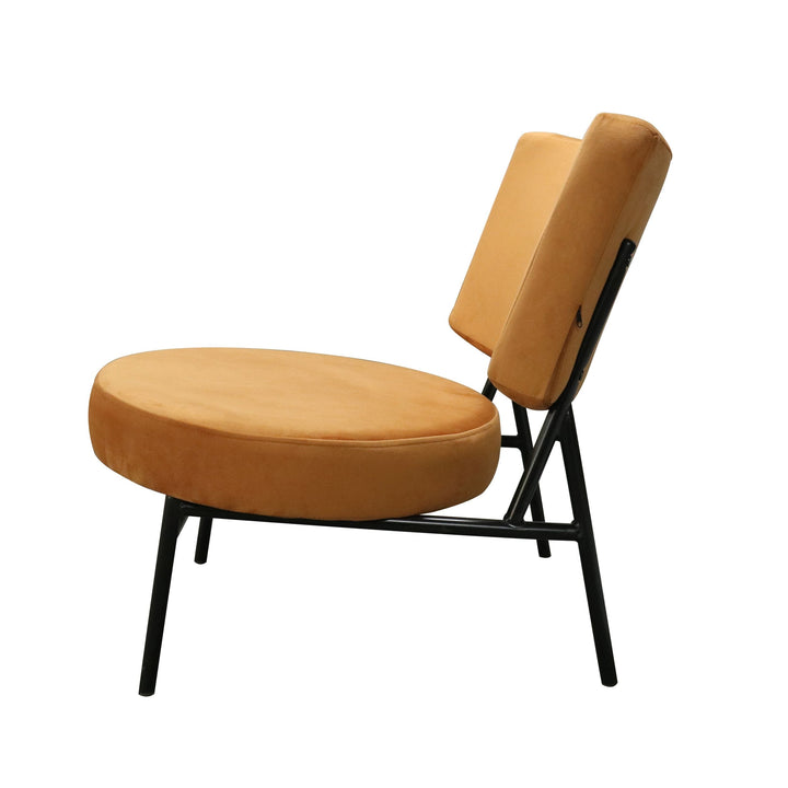 Modrest Sami Modern Orange Velvet Accent Chair - MONAVILLA