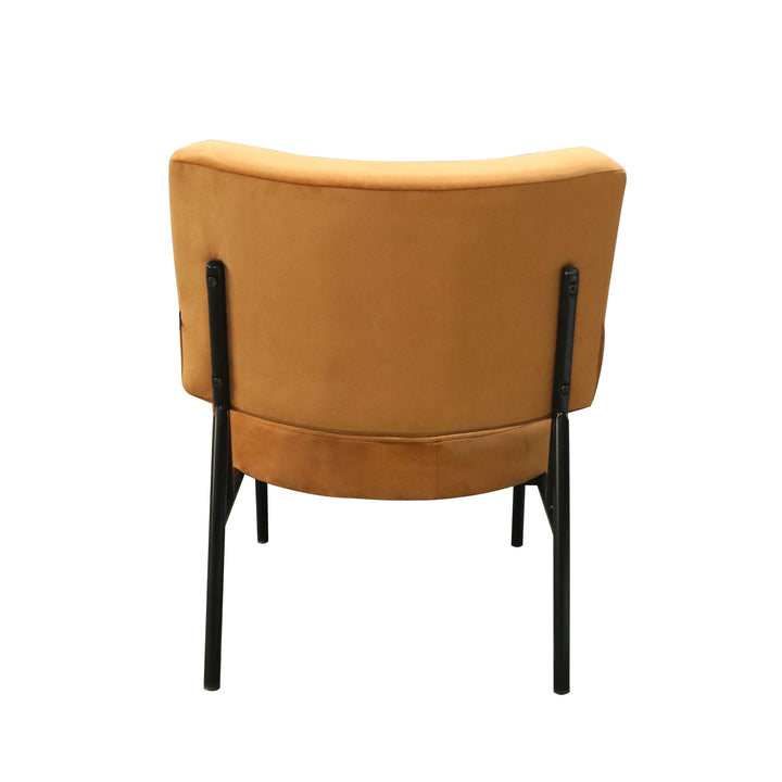 Modrest Sami Modern Orange Velvet Accent Chair - MONAVILLA