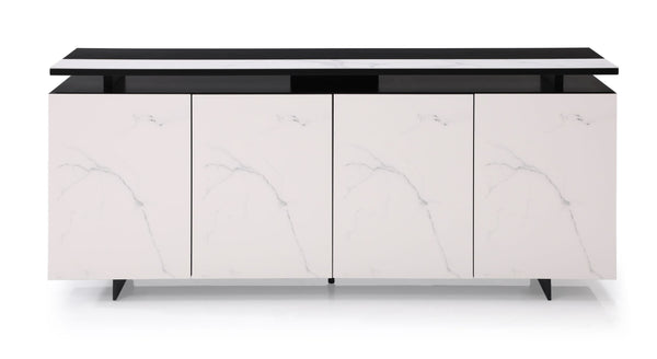 Modrest Schulz Modern Black & White Ceramic Buffet - MONAVILLA