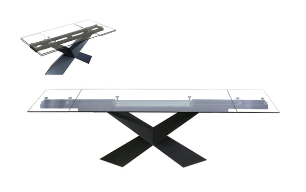 Modrest Scott Modern Extendable Glass Dining Table - MONAVILLA