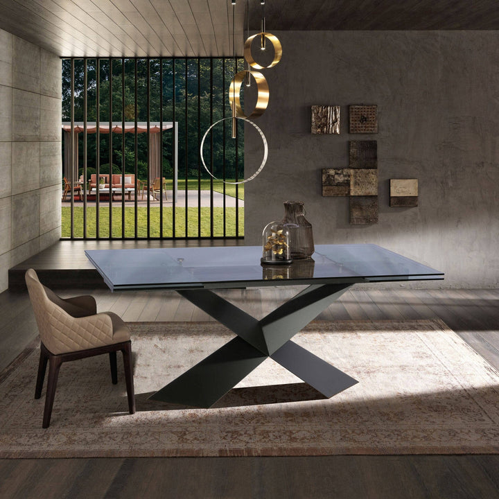 Modrest Scott Modern Extendable Glass Dining Table - MONAVILLA