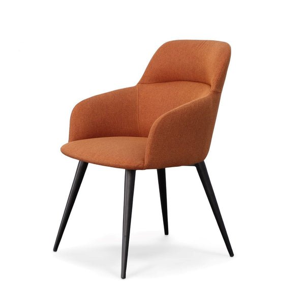 Modrest Scranton Modern Orange & Black Dining Chair - MONAVILLA