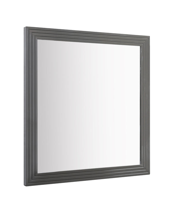 Modrest Splendor Grey High Gloss Slatted MIrror - MONAVILLA