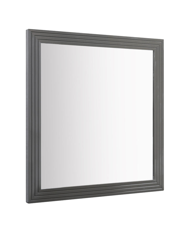 Modrest Splendor Grey High Gloss Slatted MIrror - MONAVILLA