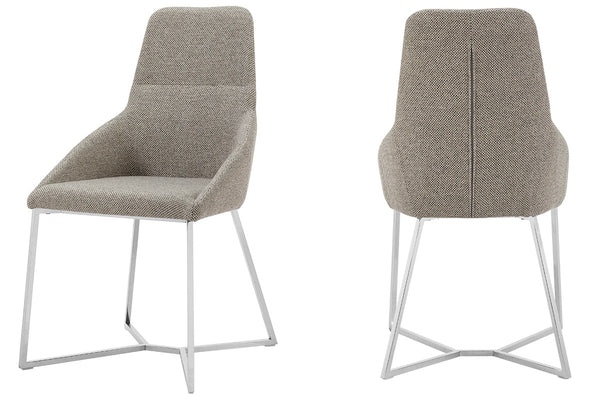 Stark Modern Light Grey Fabric Dining Chair (Set of 2) - MONAVILLA