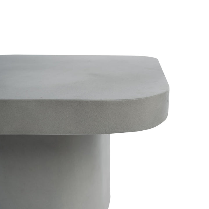Modrest Flores Modern Grey Concrete End Table - MONAVILLA