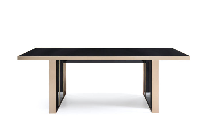 Nova Domus Cartier Modern Black & Rosegold Dining Table - MONAVILLA