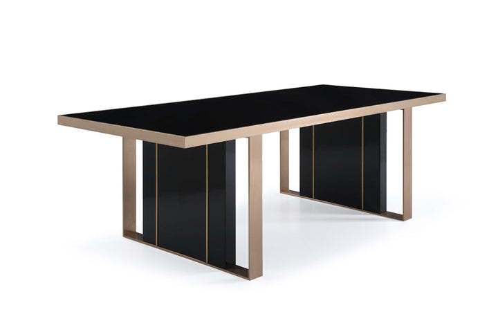 Nova Domus Cartier Modern Black & Rosegold Dining Table - MONAVILLA