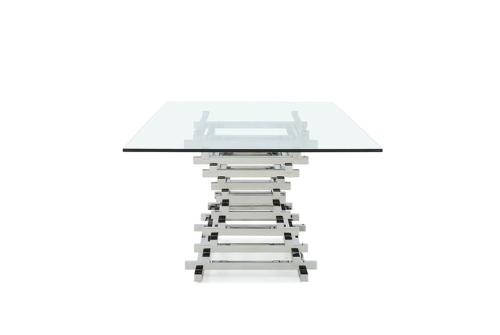 Modrest Crawford Modern Rectangular Glass Dining Table - MONAVILLA