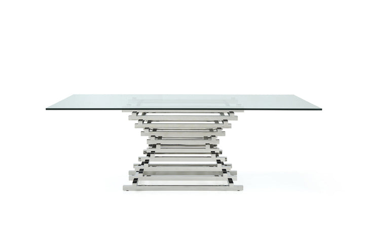 Modrest Crawford Modern Rectangular Glass Dining Table - MONAVILLA