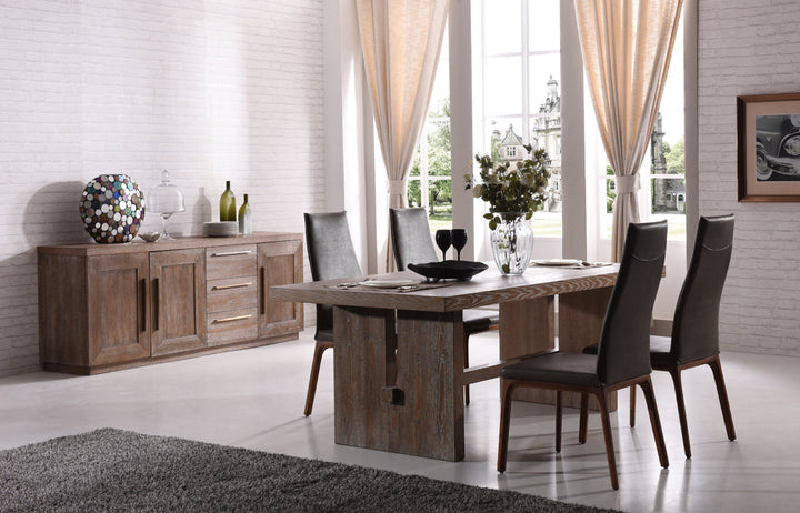 Modrest Cologne Modern White Wash Oak Dining Table - MONAVILLA