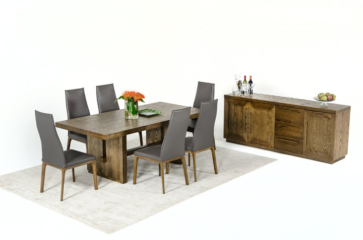 Modrest Cologne Modern White Wash Oak Dining Table - MONAVILLA