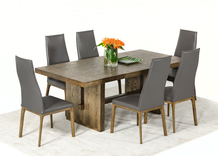 Modrest Cologne Modern White Wash Oak Dining Table - MONAVILLA