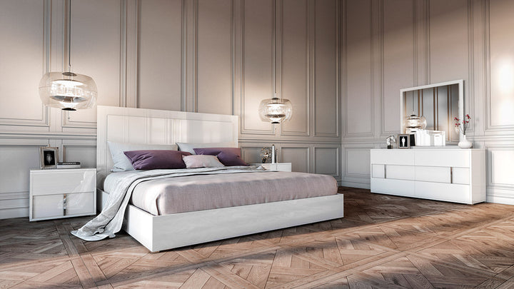 Modrest Nicla Italian Modern White Nightstand - MONAVILLA
