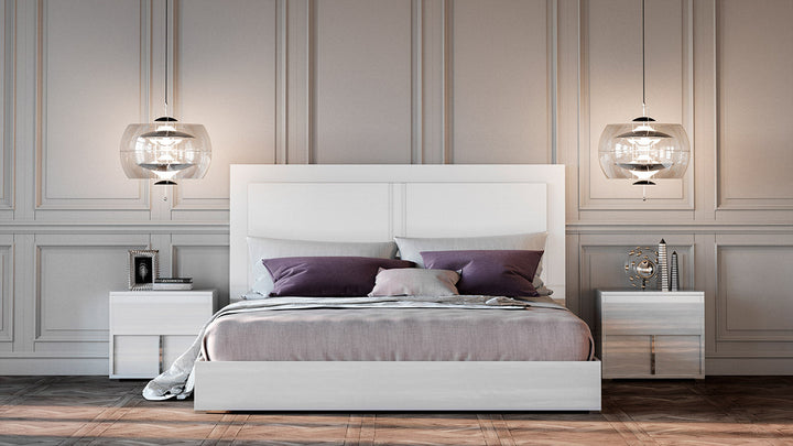 Modrest Nicla Italian Modern White Nightstand - MONAVILLA