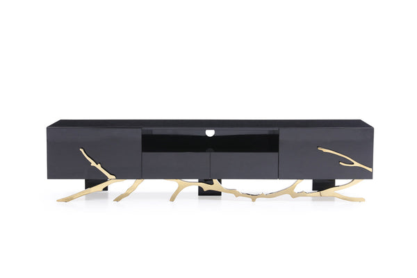 Modrest Legend Modern Black & Gold TV Stand - MONAVILLA