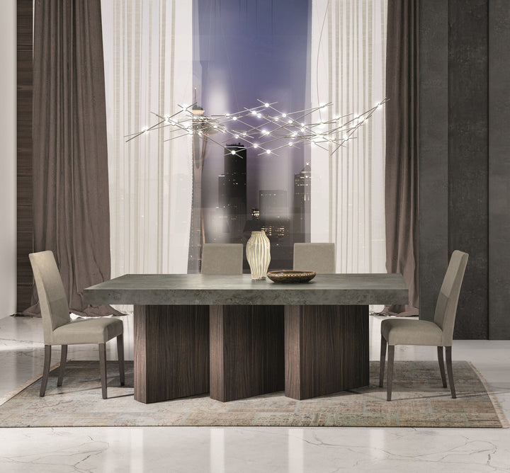 Nova Domus Amsterdam Modern Grey Volcano & Eucalyptus Oak Dining Table - MONAVILLA