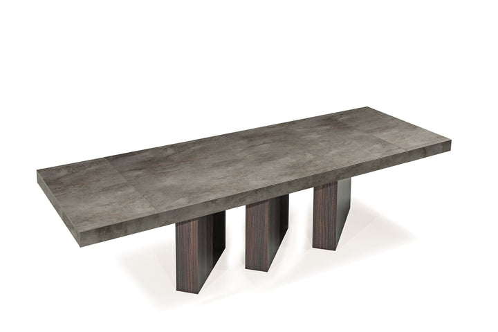 Nova Domus Amsterdam Modern Grey Volcano & Eucalyptus Oak Dining Table - MONAVILLA