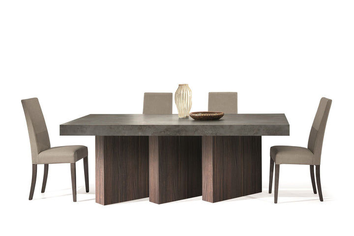 Nova Domus Amsterdam Modern Grey Volcano & Eucalyptus Oak Dining Table - MONAVILLA