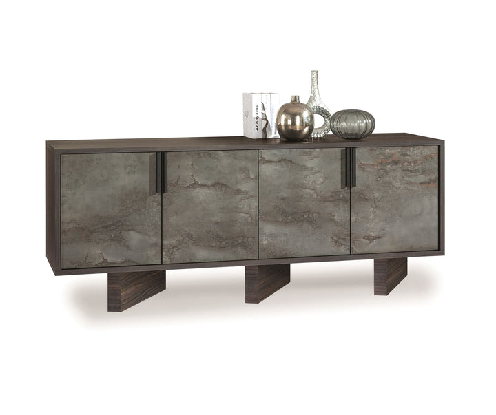 Nova Domus Amsterdam Modern Grey Volcano & Eucalyptus Oak Buffet - MONAVILLA