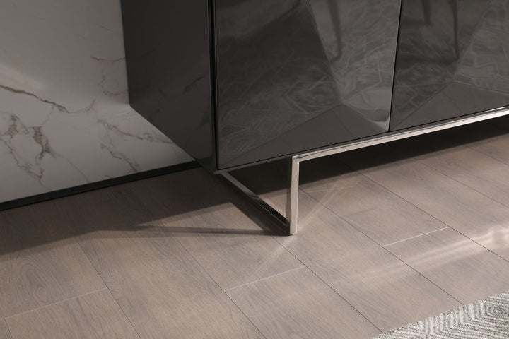 Modrest Vanguard Modern Dark Grey High Gloss Buffet - MONAVILLA