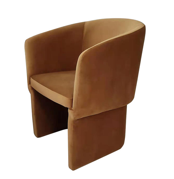 Modrest Vassar Burnt Umber Velvet Dining Chair - MONAVILLA