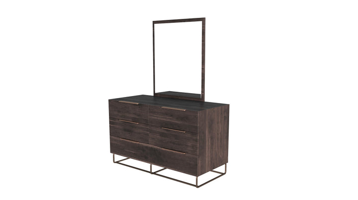 Nova Domus Benzon Italian Modern Dark Rovere Mirror - MONAVILLA