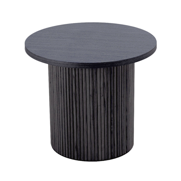 Modrest Rawlins Modern Mid Century Black Ash Round End Table - MONAVILLA