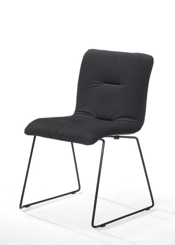 Modrest Yannis Modern Dark Grey Fabric Dining Chair (Set of 2) - MONAVILLA