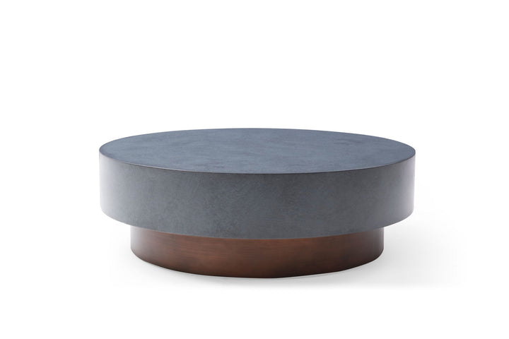 Modrest Zachary Modern Metal & Antique Copper Coffee Table - MONAVILLA