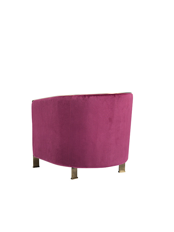 Divani Casa Anthony Modern Pink & Gold Accent Chair - MONAVILLA