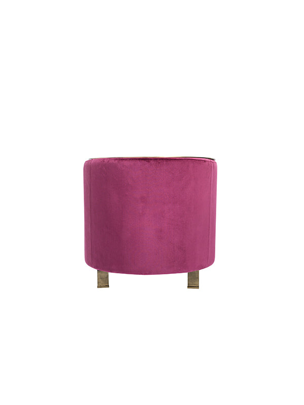 Divani Casa Anthony Modern Pink & Gold Accent Chair - MONAVILLA